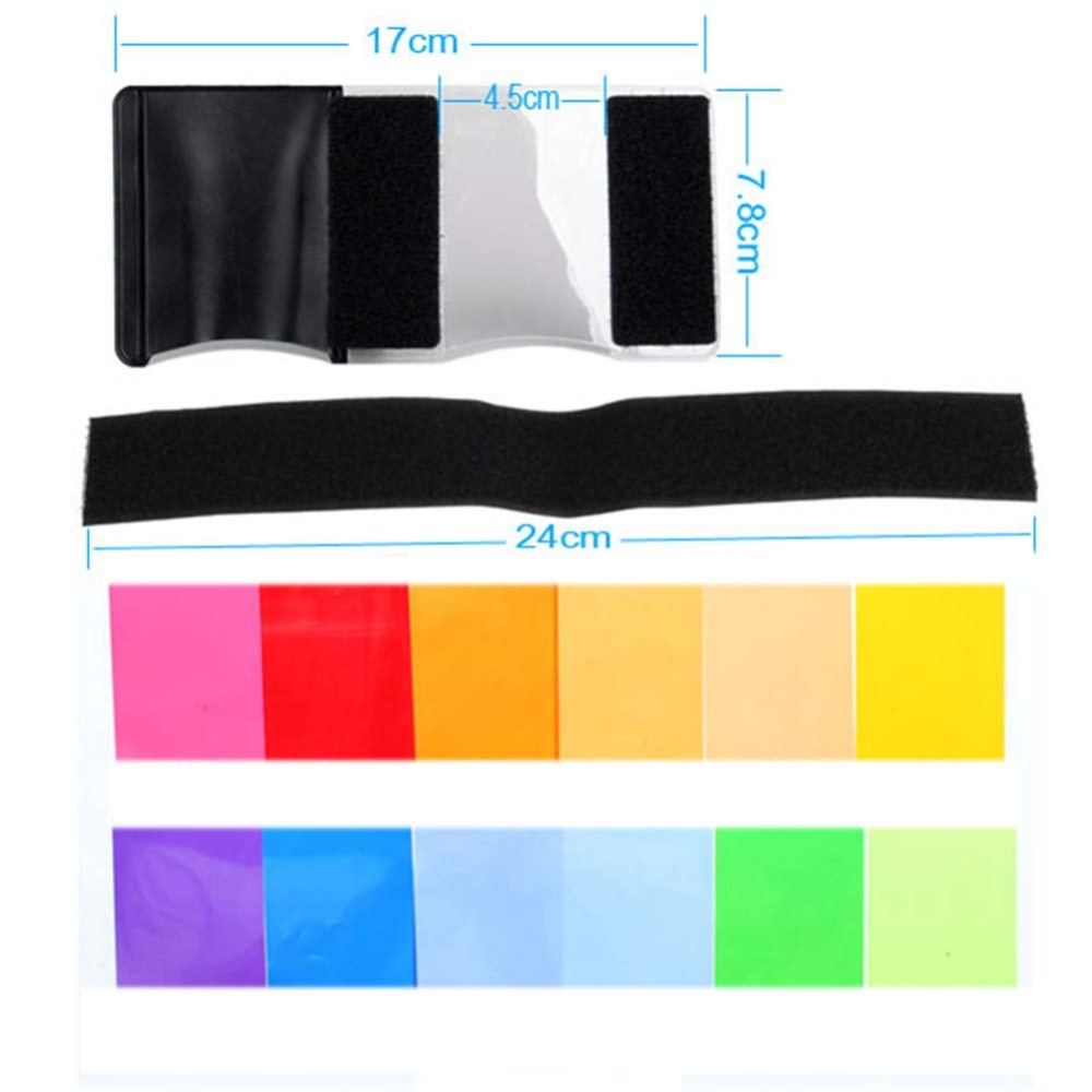 12 Farben Kamera-Blitzfilter-S – Photography Lighting Meter Bewertung und Preis